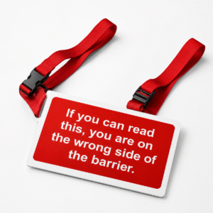 BS002 Barrier sign with Straps